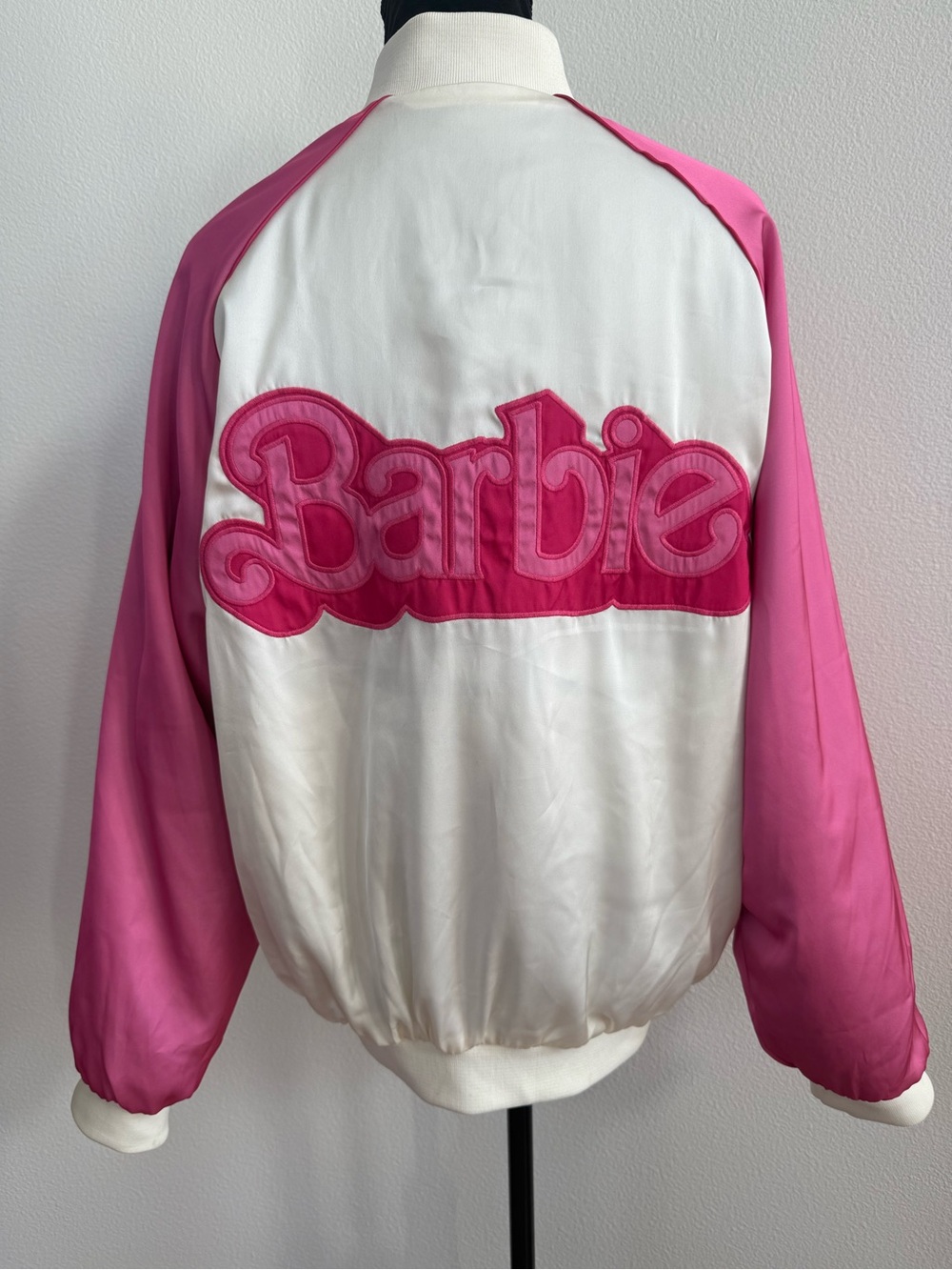 Zara X Barbie The Movie Reversible Satin Effect Bomber Jacket Size Small NWT - Picture 3 of 8